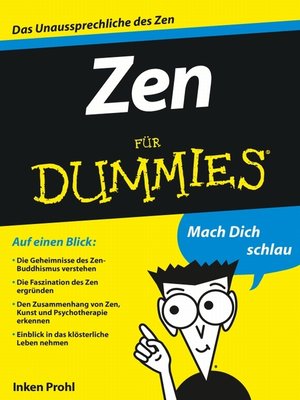 cover image of Zen für Dummies